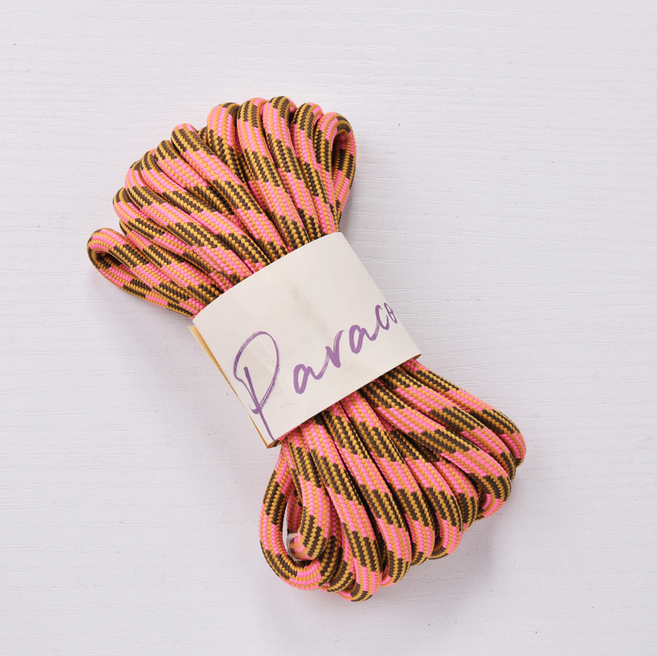 6mm 나선형 무광 파라코드 5m 소분 배색 로프 아웃도어 마크라메 재료, 23.네온 핑크