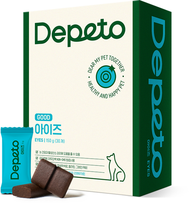 디페토 강아지 눈 건강 영양제 굿 아이즈 150g, 30정, 눈물개선/눈건강, 1개