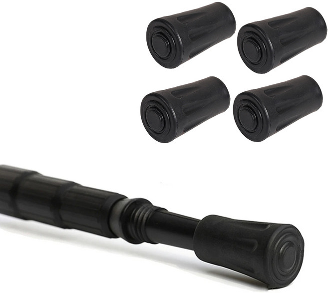 아띠꼴로 등산스틱 고무 패킹 마개 촉 바스켓 보호캡 부품, 블랙, 1세트