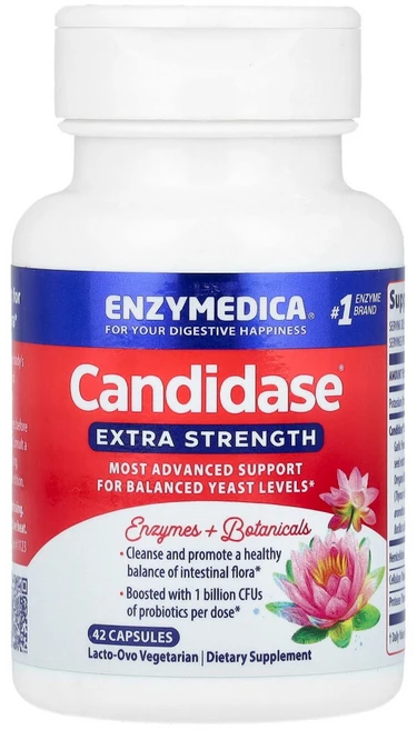 엔자이메디카 캔디다스 엑스트라 스트렝스 42캡슐 셀룰라아제 프로테아제 오레가노 유산균, 1개, 42정 - 쿠팡