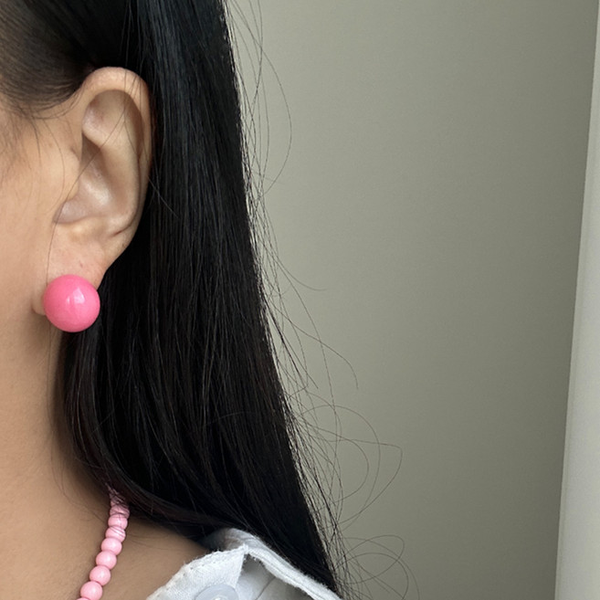 리온다 캔디볼 왕구슬 컬러 볼 귀걸이