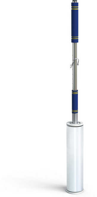 반센트 핸드랩핑기 스틱형 스테인레스 파렛트 수동 포장 랩핑 공구 팔레트 랩포장기, 1개, 블루