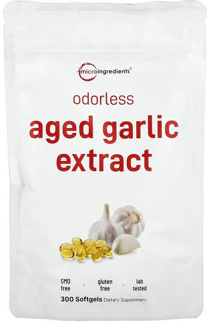 Micro Ingredients 무향 Aged Garlic Extract 소프트젤 300정(소프트젤 1정당 250mg) MII-16793, 1개, 1개 - 쿠팡