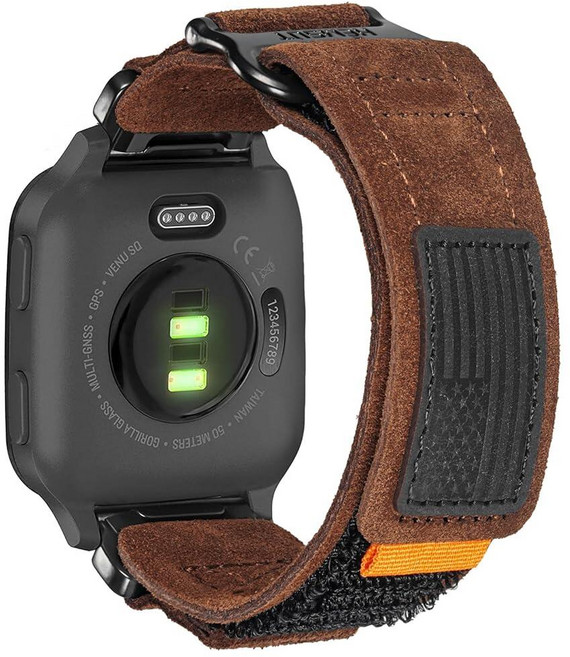 Garmin Venu 2 (Venu 2 전용 Venu 2S /3S) / Venu 3 퀵 핀 시계 밴드와 호환 우븐 루프 디자인의 매우 견고한 나일론 스포츠 스트랩, 커피/2