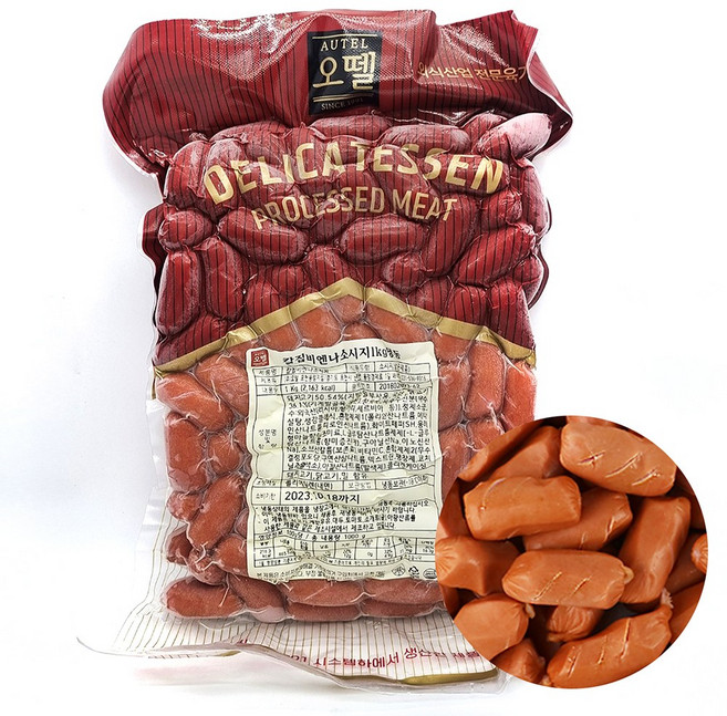 오뗄 칼집비엔나 소세지, 3개, 1kg
