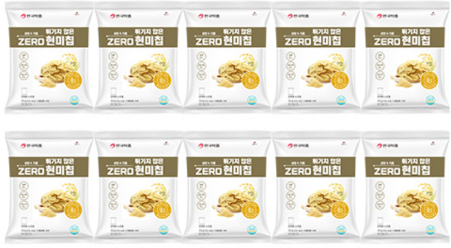 안국약품 튀기지 않은 ZERO 현미칩, 10개, 30g