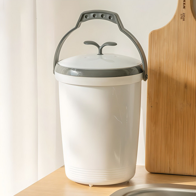 창신리빙 음식물 쓰레기통 4.5L, 혼합색상, 1개