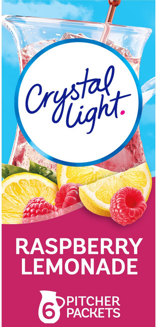 Crystal Light 라즈베리 그린티 파우더 드링크 믹스 120개입, 1.8온스(12개들이 팩), 라즈베리 레모네이드, 없음, 1개