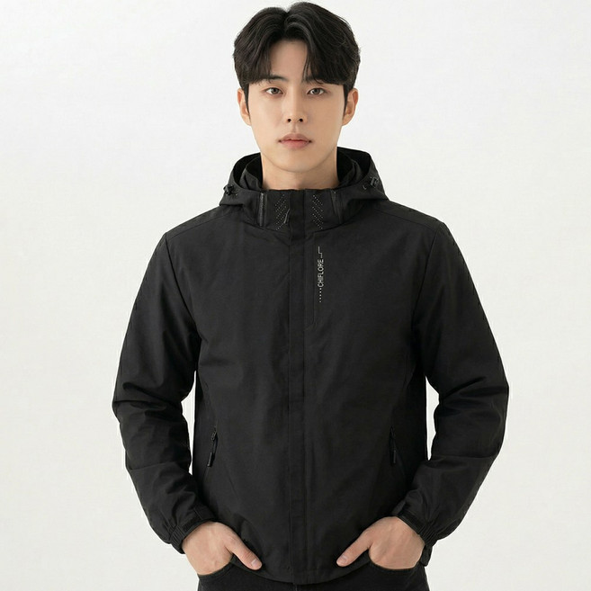 트렌디몽 남녀공용 봄가을 방수 초경량 바람막이 등산 점퍼 탈부착형 잠바