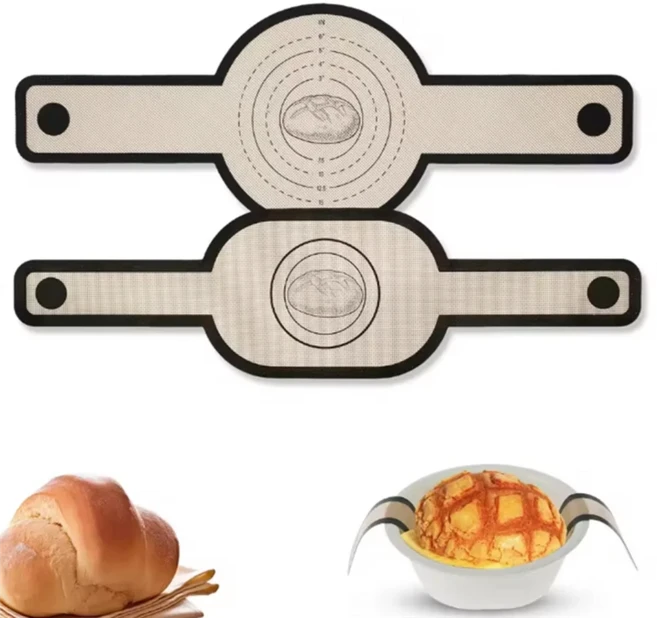 OLTRE-2Pcs 실리콘 빵 매트 긴 손잡이 고온 저항 베이킹 슬링 사워도우 주방 도구, 1. As Shown, 1개