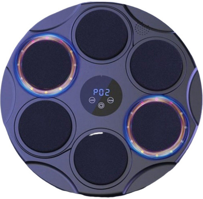 YOGEMDI 音樂拳擊機 附手套 節奏拳擊訓練器 掛牆健身反應靶, 彩燈款拳擊機+親子手套款式隨機, 1個