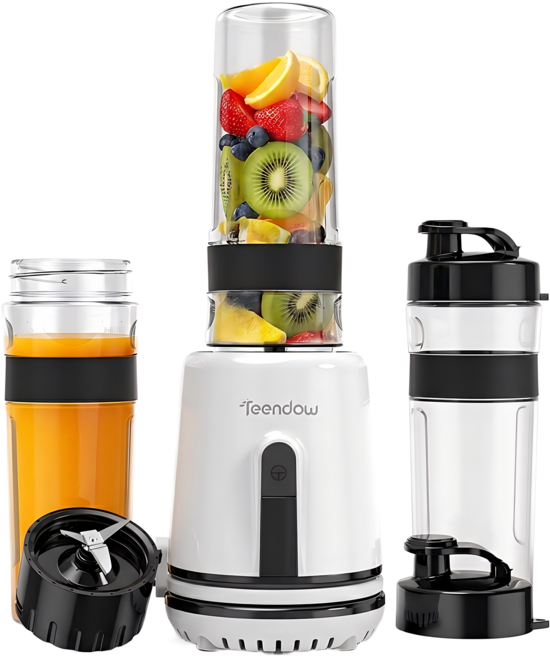 [2026년형] Teendow 믹서기 미니 스테인리스 휴대용 초고속 블렌더, 화이트, BL-01