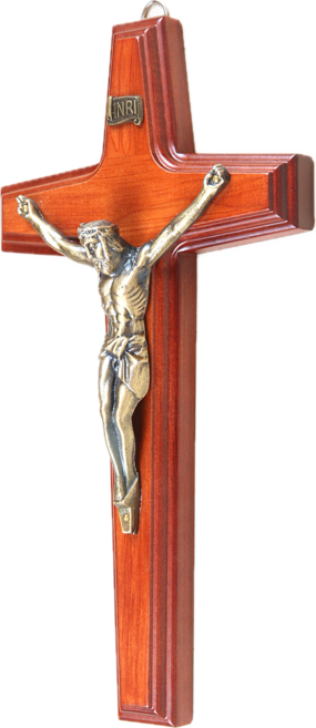 십자고상 INRI 가톨릭 십자가 벽걸이 나무 원목십자가 천주교 첫영성체 세례선물 소마코리아, 11 x 20cm