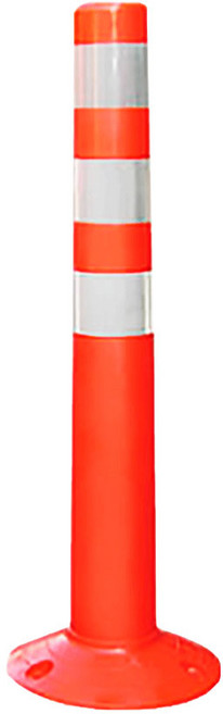 시선유도봉 2사이즈 차선규제봉 안전봉 도로봉 주차금지봉 탄력봉, 주황(백색반사지), 1개