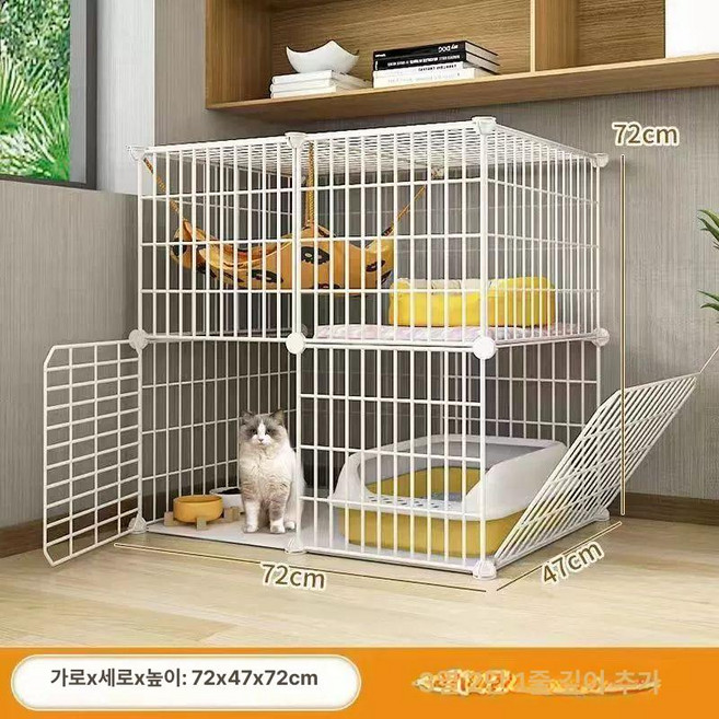 대형 고양이 집 실내용 하우스 화장실 일체형, 1개, 깊어진 보강형 2열 2칸 2문