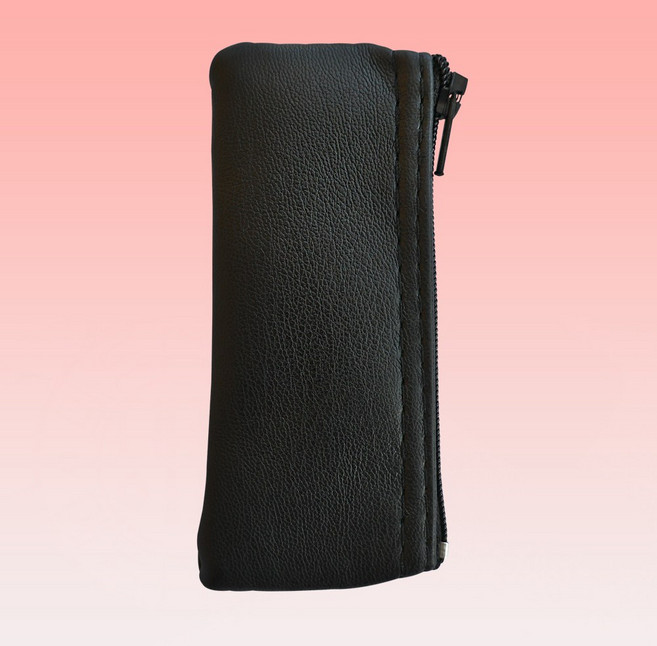 도장 케이스 파우치 지갑 보관함 도장집 개인 법인 인감도장, 블랙사각지갑