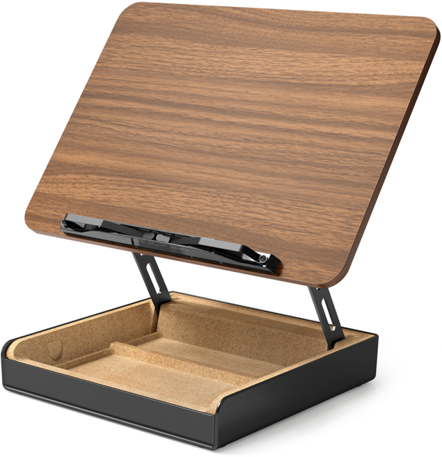 소우디 트레이 높이조절 각도조절 다용도 독서대, 1개, 우드