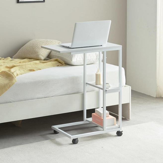 600x800 이동식 쇼파 사이드테이블 쇼파 간이 노트북, 그레이