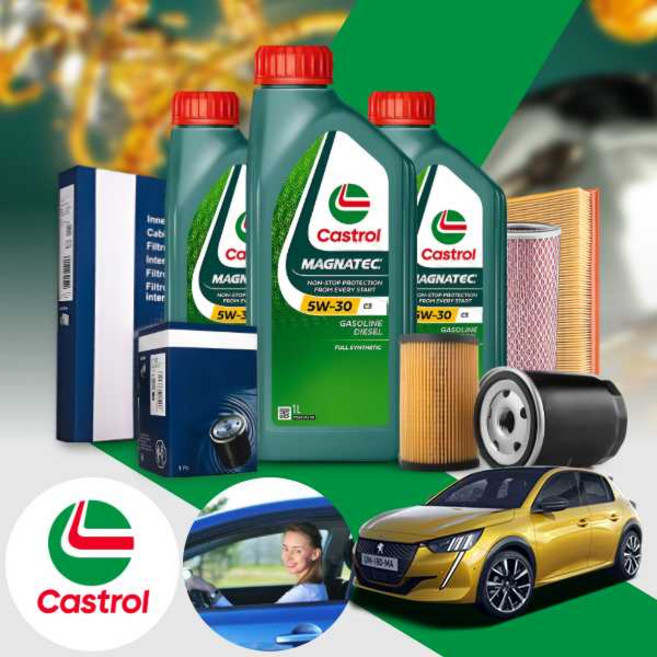 푸조 208 1.4 (8H01) 가솔린 캐스트롤 엣지 롱라이프 5W30 LL 엔진오일 필터세트