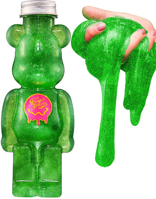 핑거스푼 목욕슬라임 420g, 그린펄, 1개
