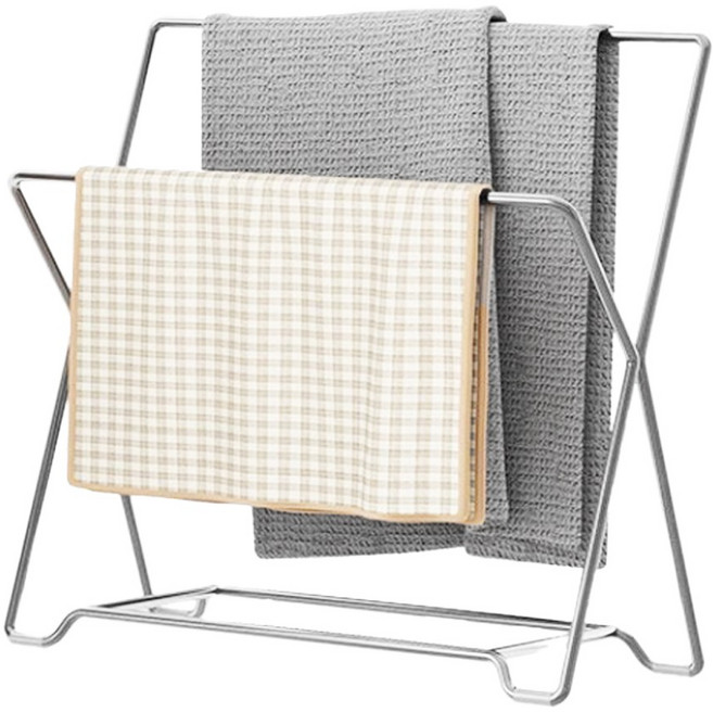 풀라이프 스텐 304 2단 행주걸이, 실버, 1개