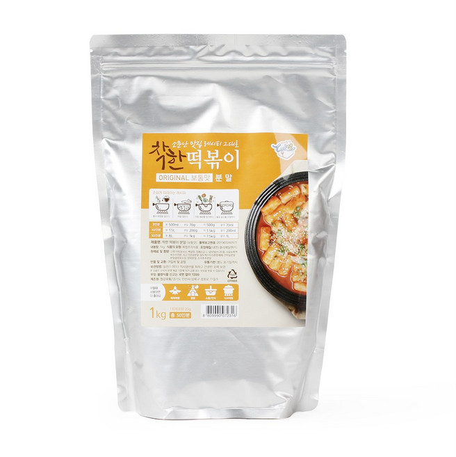착한떡볶이분말(보통맛) 1kg(50인분)/쿡잼, 1kg, 1kg, 1개