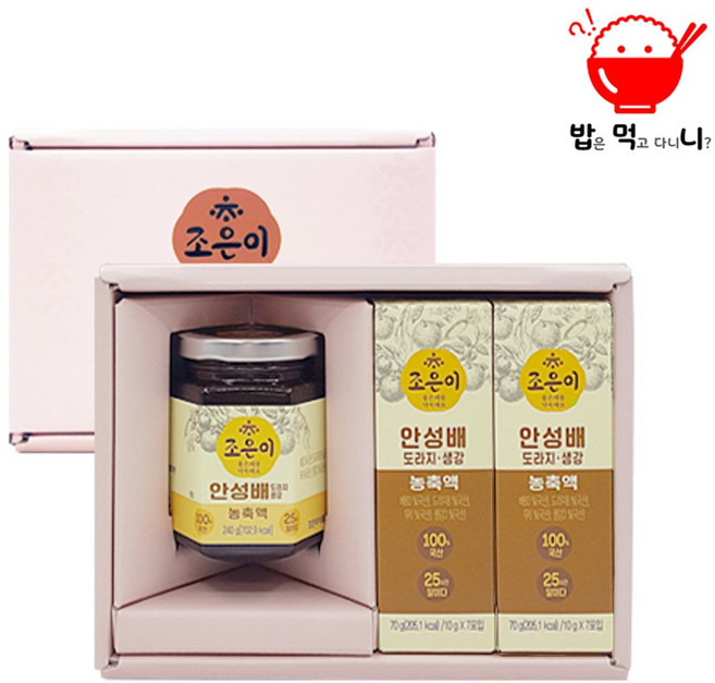 조은이식품 안성배 도라지 생강 사랑담은 건강세트 240g병+스틱10g 14포, 1개