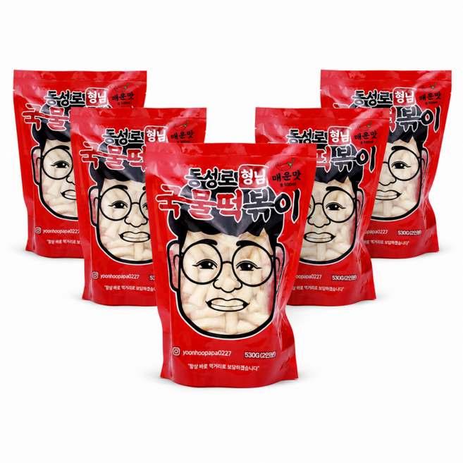 동성로형님떡볶이 국물 떡볶이 밀키트 밀떡 매운맛, 5개, 530g