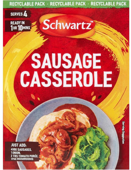 영국 슈왈츠 Schwartz Sausage Casserole 소시지 캐서롤 소스 시즈닝, 35g, 9개