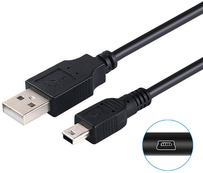 USB 미니 5핀 케이블 외장하드 하이패스 연결선 1.5m, 1개