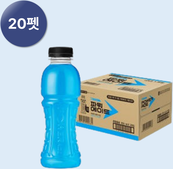 파워에이드 마운틴블라스트 무라벨 PET 355ml 20개
