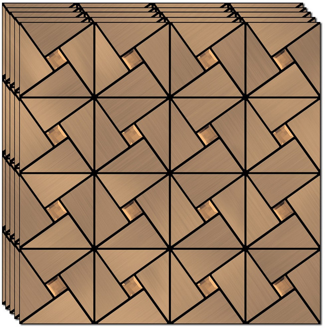 깨지지않는 간편 인테리어 붙이는 접착식 프리미엄 메탈 데코타일 (5개묶음무료배송), HMT__99311_5개