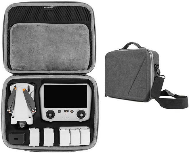 DJI MINI 3 Pro 멀티 콤보 케이스 미니3 프로 RC 휴대용 가방 보호 파우치 악세사리 (드론 미포함), 멀티 콤보 케이스+조종스틱(레드), 1개, D3+D1R