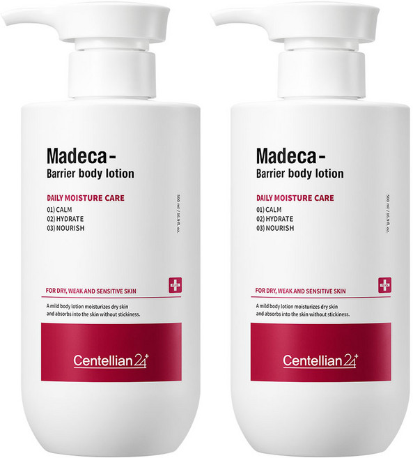 센텔리안24 마데카 베리어 바디로션 무향, 500ml, 2개