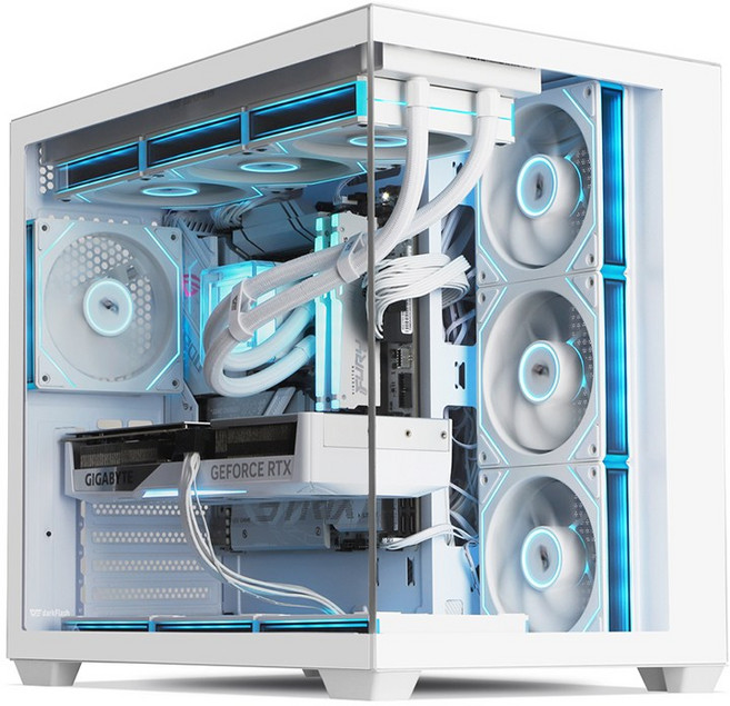 darkFlash DPF70 ARGB (화이트) 케이스, 1개, DPF70 화이트