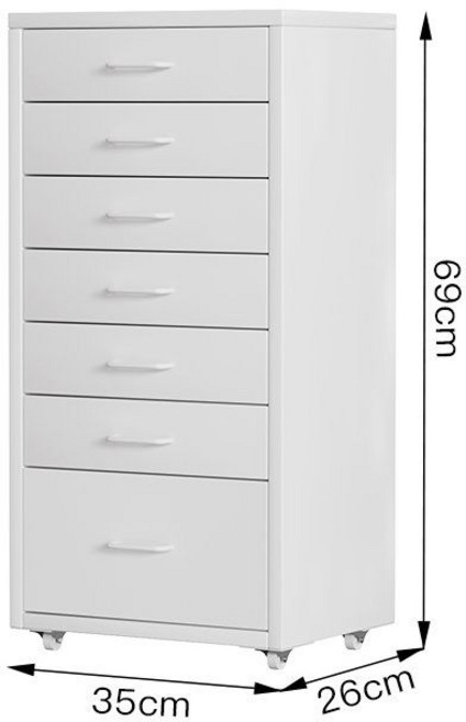 지피아 이동식 서랍장 철재 수납장 정리함 사무실 서류 6단 서랍