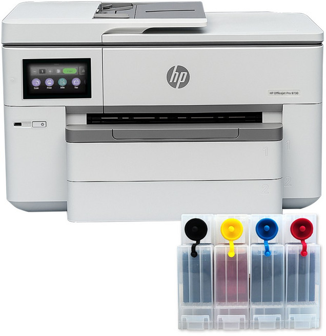 HP9730 A3 사무용 가정용 무한잉크 복합기 HP7740 후속, 나인룸 무한잉크(1200ml)