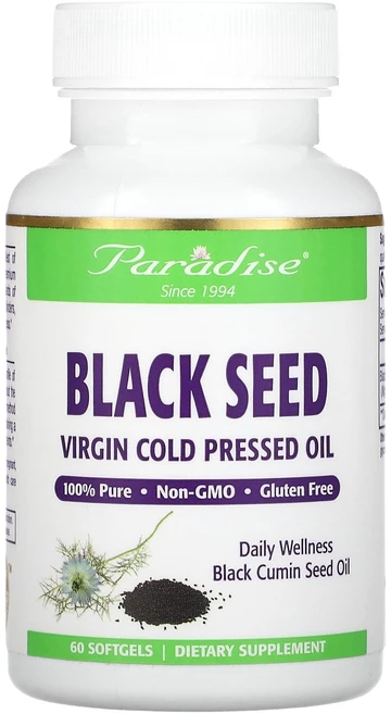 Paradise Herbs 블랙 씨드 500mg 소프트젤 60정, ParadiseHerbs블랙씨드500mg소프트젤60정, 1개 - 쿠팡