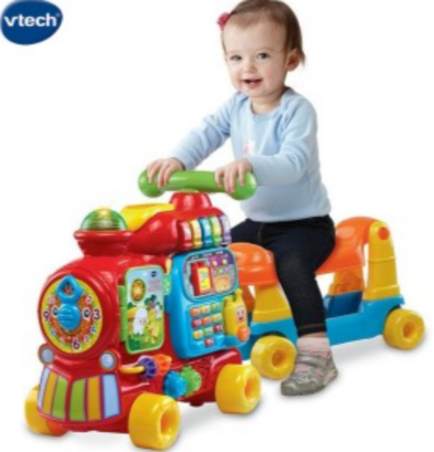 브이텍 4IN1 알파벳 트레인 붕붕카 어린이자동차, 혼합색상, 1개