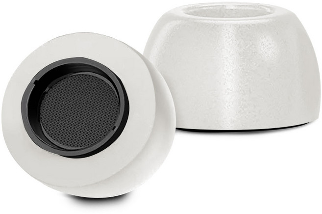 더조은셀러 메모리폼 이어팁 2P 갤럭시 버즈4프로 버즈3프로 호환, 화이트-S, 1세트, 갤럭시버즈4프로/3프로