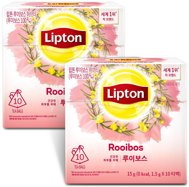 립톤 루이보스 허브차 티백, 1.5g, 10개입, 2개
