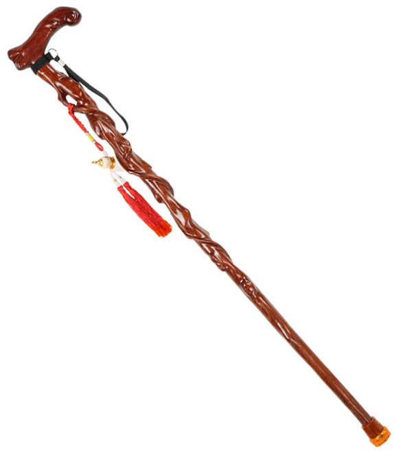 명아주지팡이 할아버지 선물 청려장 원목 노인 지팡이, 뿌리조각지팡이-적당한키 156-160cm, 1개