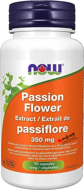 나우푸드 패션 플라워 천연 수면 보조제 350mg 90캡슐 캐나다 직배송, 1개 - 쿠팡