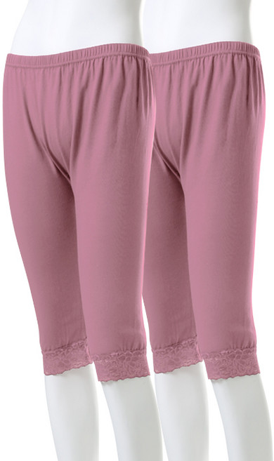 캐리루시 7부 레이스 면스판 속바지 2p