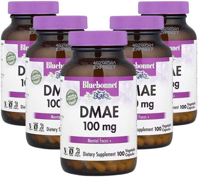 블루보넷 뉴트리션 DMAE 100mg 베지 캡슐 100정, 5개