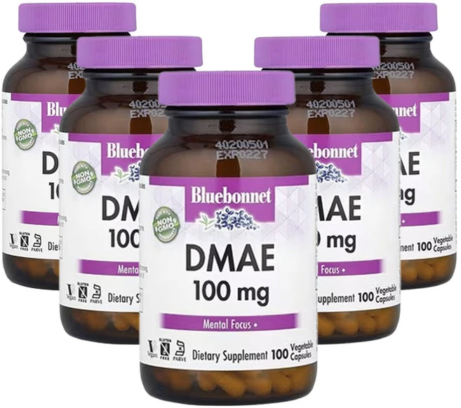 블루보넷 뉴트리션 DMAE 100mg 베지 캡슐 100정, 5개 - 쿠팡