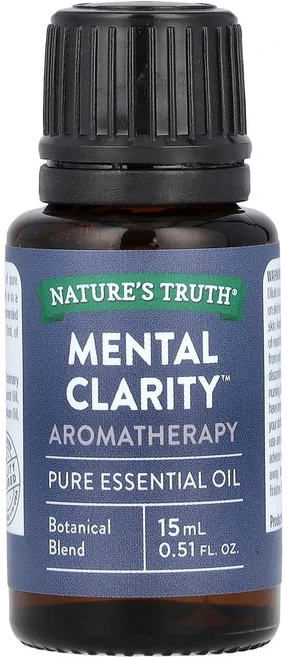 Nature's Truth 퓨어 에센셜 오일 Focusing Mental Clarity™ 15ml(0.51fl oz) Truth (네이처스 트루스), 1개, 15ml - 쿠팡