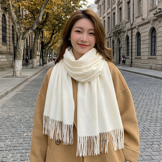 R Succeed I 여성 겨울 데일리 머플러 소프트 따뜻한 패션 목도리