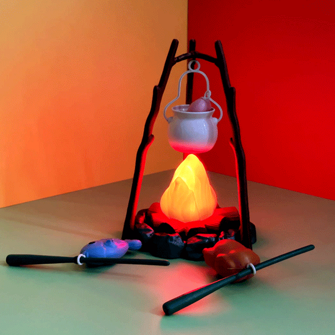 캠핑모닥불놀이 14종-1세트 소리나는 캠프파이어 장난감모닥불놀이, 혼합색상, 1개