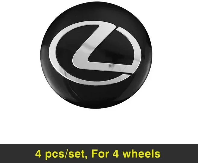 호환 렉서스 LS LC RZ IS350 ES300 GS350 CT200h GX460 LX570 RX500h NX용 56mm 차량 엠블럼 휠 센터 허브, 01 Black